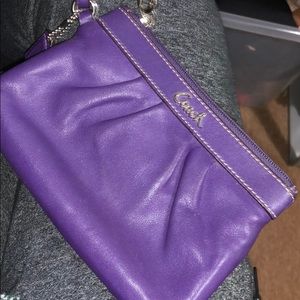 Coach Purple Wristlet